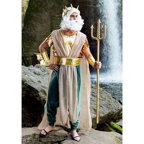 

Aquaman Cosplay Costume Outfits Men's Movie Cosplay Cosplay Yellow Top Pants Sleeves Masquerade Polyester / Crown / Cloak / Waist Belt