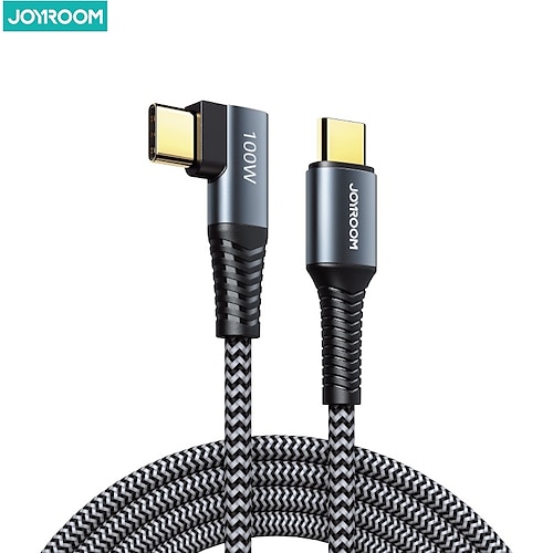 

1 Pack Joyroom USB C Cable 5ft USB C to USB C 5 A Charging Cable Fast Charging High Data Transfer Nylon Braided For Macbook iPad Samsung Phone Accessory