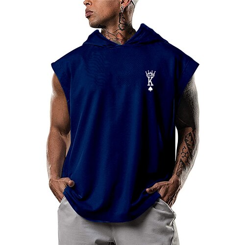 

Men's Hoodie Sleeveless Top Casual Athleisure Breathable Soft Fitness Running Sportswear Activewear Green Blue Red / Stretchy