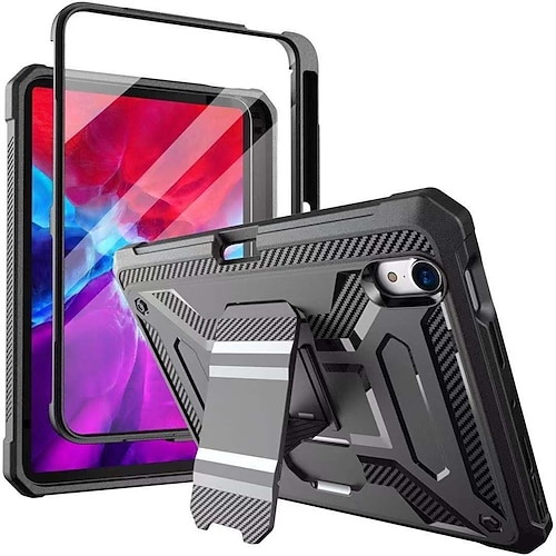 

Tablet Case Cover For Apple iPad mini 6th 2021 Pencil Holder with Stand Full Body Protective Solid Colored TPU PC