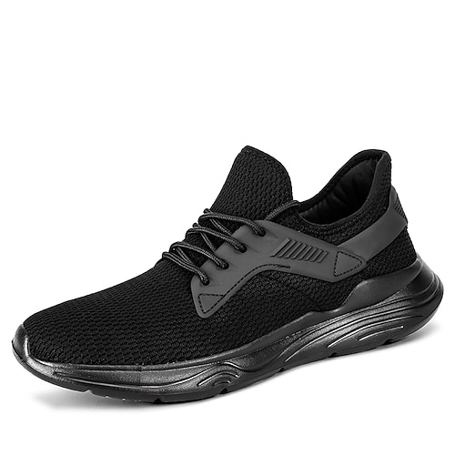 

Men's Sneakers Comfort Shoes Sporty Casual Daily Running Shoes Walking Shoes Mesh Black / White Black Spring Summer