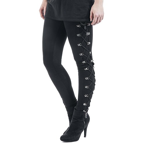 

Dame Strømpebukser Leggins Sort Medium Talje Mode Afslappet Weekend Elastisk Fuld længde Komfort Vanlig S M L XL / Tynde