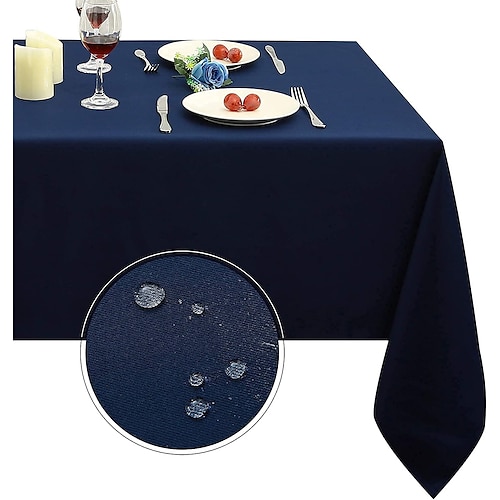 

Rectangle Table Cloth, Oil-Proof Spill-Proof and Water Resistance Microfiber Tablecloth, Decorative Fabric Table Cover for Outdoor and Indoor Use