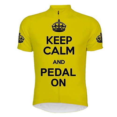 

Men's Women's Short Sleeve Cycling Jersey Bike Top with 3 Rear Pockets Mountain Bike MTB Road Bike Cycling Breathable Quick Dry Moisture Wicking White Black Yellow Crown Spandex Polyester Sports