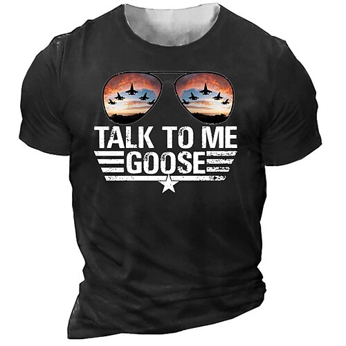 

Men's Unisex T shirt Tee 3D Print Graphic Patterned Letter Crew Neck Street Daily Print Short Sleeve Tops Designer Casual Vintage Big and Tall Black Army Green Khaki / Summer
