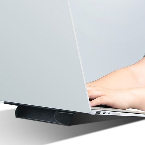 

Laptop Stand for Desk Vertical Laptop Stand PU Leather Portable Foldable Lightweight Laptop Holder Compatible with Kindle Fire iPad Pro MacBook Air Pro 9 to 15.6 inch 17 inch