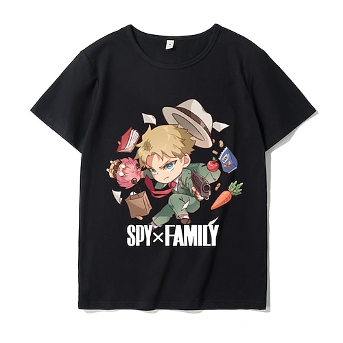 

Inspired by SPY×FAMILY Loid Forger Yor Forger Anya Forger T-shirt Cartoon 100% Polyester Anime Harajuku Graphic Kawaii T-shirt For Men's / Women's / Couple's