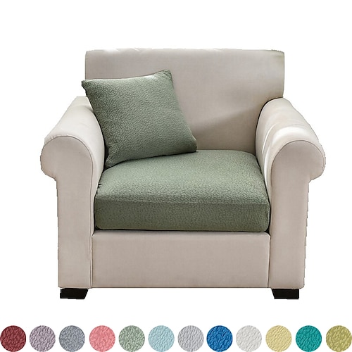 

Water Repellet Stretch Sofa Seat Cushion Cover St.Patrick's Day Decor Slipcover Green Elastic Couch Armchair Loveseat 4 or 3 Seater Grey Soft Durable Washable