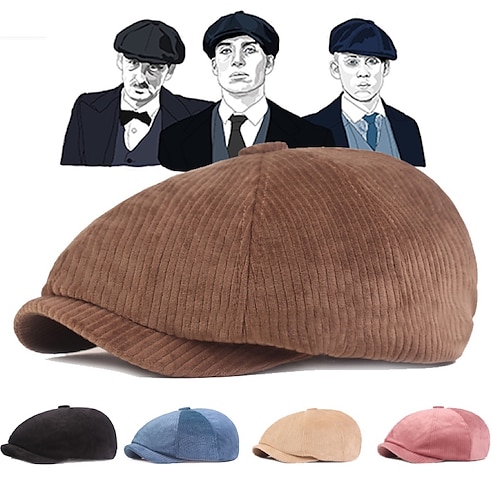 

The Great Gatsby Gangster Retro Vintage Roaring 20s 1920s All Seasons Beret Hat Newsboy Cap Men's Women's Teen Costume Hat Vintage Cosplay Event / Party Festival Normal Hat New Year