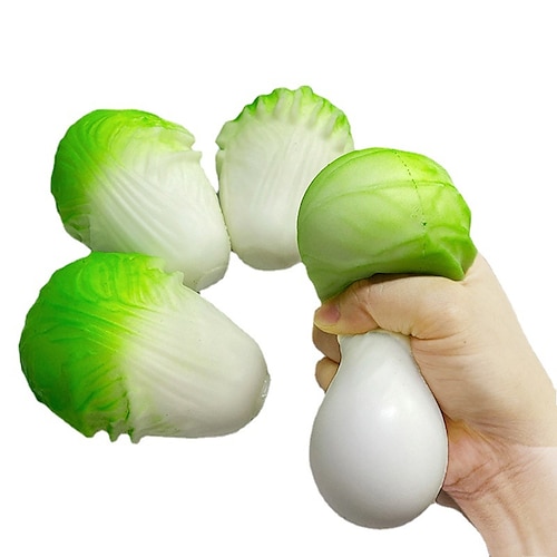 

Simulation Cabbage Press Decompression Toy Rubber Anti Stress Hand Squeeze Fidget Toys Party Gift For Adult Kids Relieve 3pcs