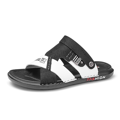 

Men's Sandals Beach Beach Microfiber Black Blue Gray Summer