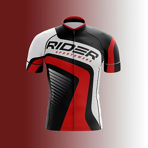 

21Grams Men's Cycling Jersey Short Sleeve Bike Top with 3 Rear Pockets Mountain Bike MTB Road Bike Cycling Breathable Quick Dry Moisture Wicking Reflective Strips Black Color Block Stripes Polyester