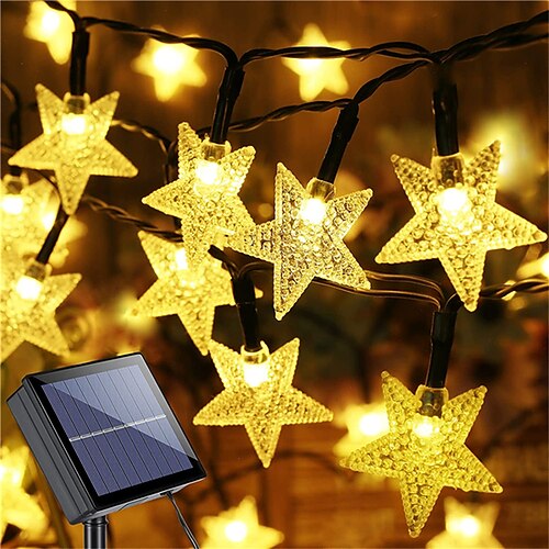 

Outdoor Star String Lights 12m 100leds 8 Modes Twinkle Fairy Lights Waterproof Star Light for Outdoor Gardens Lawn Christmas