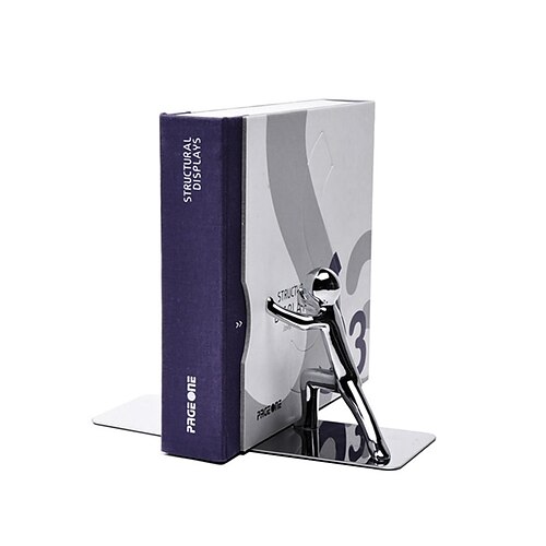 

Book Ends 1 Pair Metal Decorative Bookends Non-Slip Bookends Bookends for School Office Business Easy to Carry Vintage Economy Universal Nonskid Heavy Duty 7.282.764.73 inch