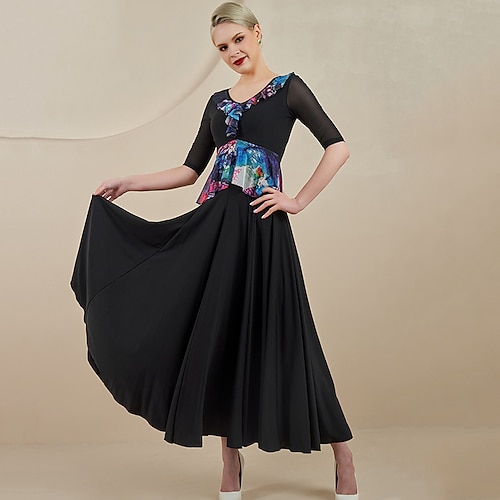 

New Sexy Ballroom Dance Practice Dress National Standard Waltz Dancing Clothes For Women Modern Dance Costumes