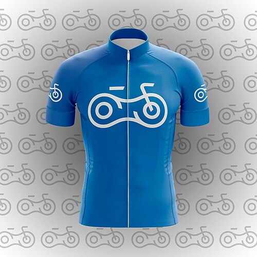 

21Grams Men's Cycling Jersey Short Sleeve Bike Top with 3 Rear Pockets Mountain Bike MTB Road Bike Cycling Breathable Quick Dry Moisture Wicking Reflective Strips White Black Green Graphic Polyester
