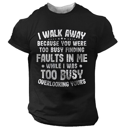 

Men's Unisex T shirt Tee 3D Print Graphic Prints Letter Crew Neck Street Daily Print Short Sleeve Tops Designer Casual Vintage Big and Tall Black Gray Army Green / Summer