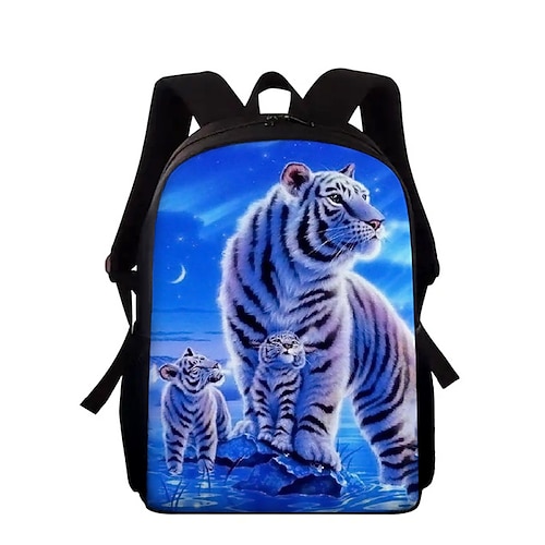 

Unisex Commuter Backpack Oxford Cloth Animal Large Capacity Breathable Zipper School Daily Blue