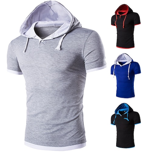 

Men's Tee / T-shirt V Neck Cotton Solid Color Sport Athleisure Shirt Long Sleeve Breathable Soft Comfortable Everyday Use Street Casual Athleisure Daily Outdoor