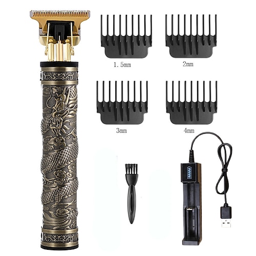 

T9 Professional LCD Display Electric Hair Clipper Trimmer Razor Men's Retro Style Barber Shaver Carving Oil Head Scissors