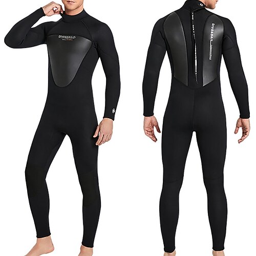 

Dive&Sail Men's Full Wetsuit 3mm SCR Neoprene Diving Suit Thermal Warm Windproof UPF50 High Elasticity Long Sleeve Full Body Back Zip - Swimming Diving Scuba Kayaking Patchwork Spring Summer Winter