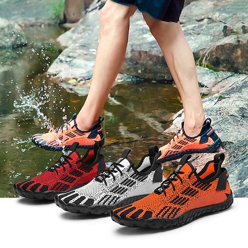 

Unisex Hiking Shoes Water Shoes Barefoot Shoes Sneakers Shock Absorption Breathable Lightweight Comfortable Surfing Climbing Boating Breathable Mesh Summer Black / Red Grey Yellow / Round Toe