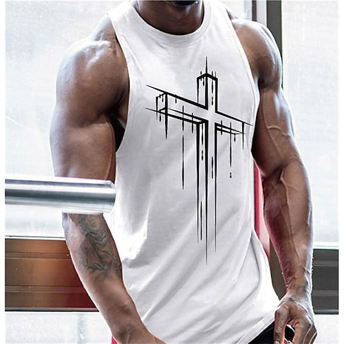 

Herren Tank Top Shirt Unterhemden Ärmelloses Hemd Grafik-Drucke Kreuz Rundhalsausschnitt Heißprägen Übergröße Outdoor Täglich Ärmellos Bedruckt Bekleidung Modisch Hawaiianisch Designer Klassisch