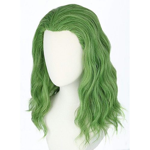 

Topcosplay Men's Clown Joker Wig Curly Short Green Cosplay Wig Halloween Costume Party Wigs