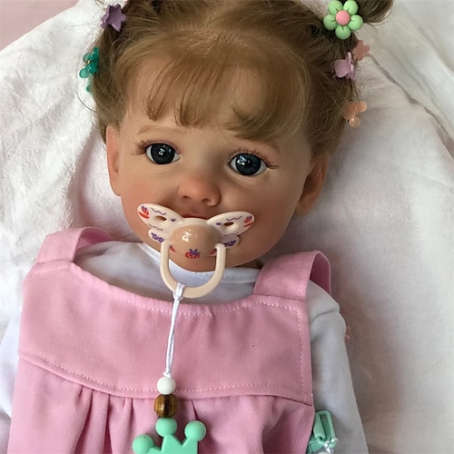 

22 inch Reborn Baby Doll Full Body Silicone Waterproof Toddler Girl Doll Princess Betty Lifelike Sof Touch 3D Skin Multiple Layers Painting