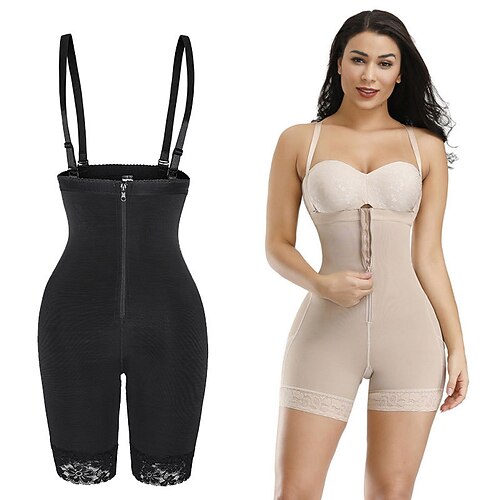 

Women Waist Trainer Shapewear Zipper Hook Body Shaper Shorts High Waist Butt Lifter Comfort Thigh Slimmer