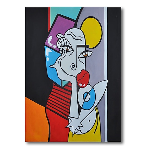 

Oil Painting Handmade Hand Painted Wall Art Abstract Modern Figure Picasso repro Girl Lady Naked Nude Home Decoration Decor Stretched Frame Ready to Hang