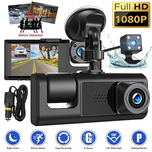

1080p New Design / HD / 360° monitoring Car DVR 170 Degree Wide Angle 2 inch LCD Dash Cam with Night Vision / G-Sensor / Parking Monitoring 4 infrared LEDs Car Recorder