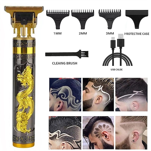

Hot Sale Vintage T9 Electric Cordless Hair Cutting Machine Professional Hair Barber Trimmer For Men Clipper Shaver Beard Lighter