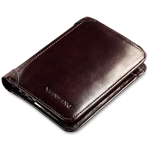 

Men's Wallet Cowhide Solid Color Date Office & Career MBQ0096BH Oil Wax Leather Black MBQ0096BF Oil Wax Leather Brown