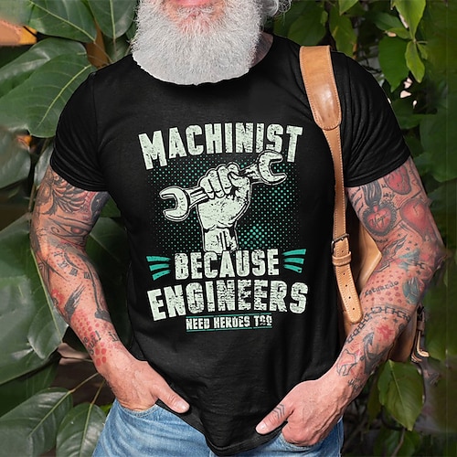

Herren T Shirt Graphic Buchstabe Rundhalsausschnitt Schwarz Heißprägen Outdoor Casual Kurzarm Bedruckt Bekleidung Vintage Modisch Designer Groß und hoch / Sommer / Sommer