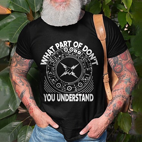 

Men's T shirt Tee Hot Stamping Graphic Patterned Letter Crew Neck Casual Daily Print Short Sleeve Tops Designer Fashion Vintage Big and Tall Black / Summer