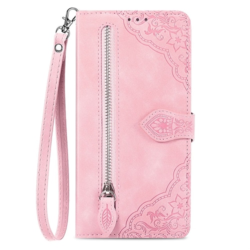 

Phone Case For Apple Wallet Card iPhone 14 Pro Max 13 12 11 SE 2022 X XR XS Max 8 7 Wallet with Stand Zipper Solid Colored TPU PU Leather