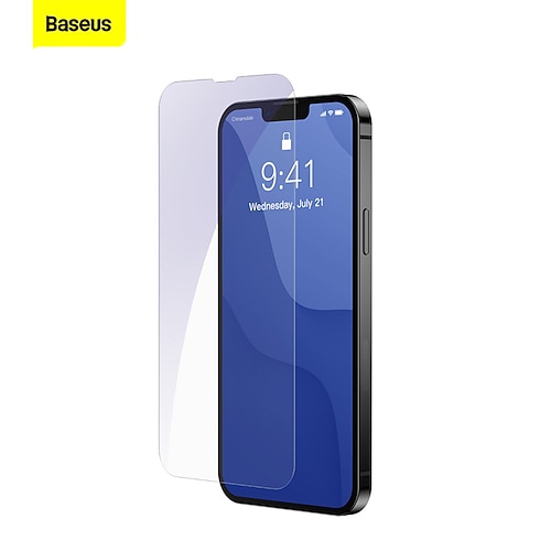 

Baseus 0.3mm Full-glass Anti-blue light Tempered Glass Film For iP 6.1/6.1 Pro inch 2021(2pcs/packPasting Artifact) Transparent