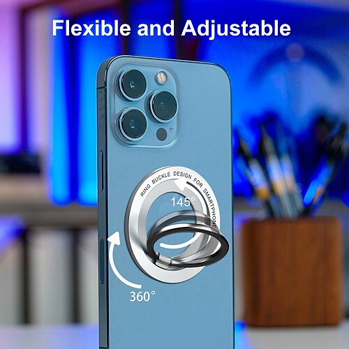 

Phone Ring Holder Rotatable Portable Magnetic Phone Holder for Desk Office Compatible with iPhone 13 iPhone 12 Phone Accessory