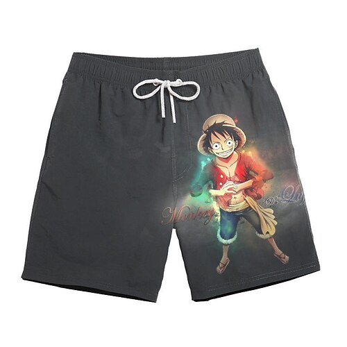 

Inspired by One Piece Monkey D. Luffy Shorts Cartoon Manga Anime Harajuku Graphic Kawaii Shorts For Men's Women's Unisex Adults' 3D Print 100% Polyester