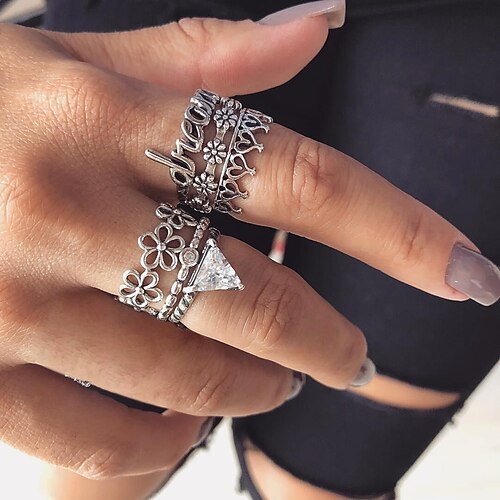 

Women's Stainless Steel Ring Geometric For Going out Casual Daily Club Creative Jewellery