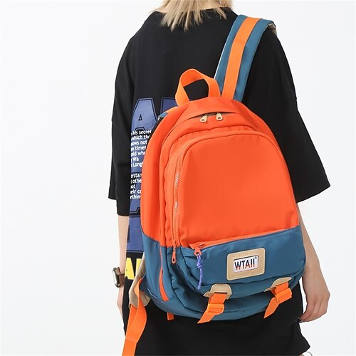 

School Backpack Bookbag Cartoon Solid for Student Men Women Water Resistant Wear-Resistant Breathable Nylon School Bag Back Pack Satchel 22.29 inch