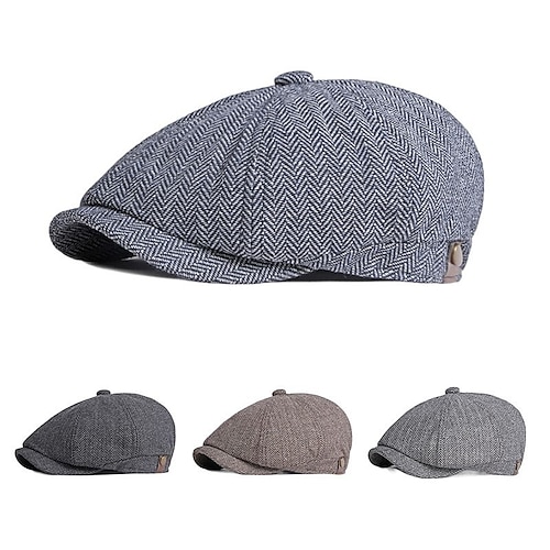 

Men's Newsboy Hat Cabbie Cap Sports & Outdoor Daily Holiday Polyester Cotton Sports & Outdoors Casual Simple Style 1 pcs