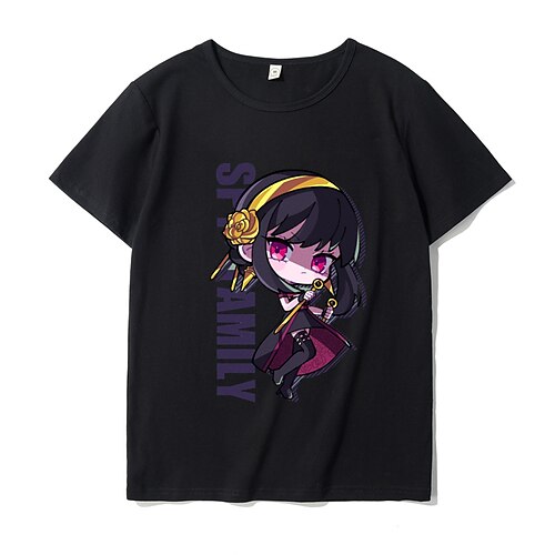 

Inspired by SPY×FAMILY Loid Forger Yor Forger Anya Forger T-shirt Cartoon 100% Polyester Anime Harajuku Graphic Kawaii T-shirt For Men's / Women's / Couple's