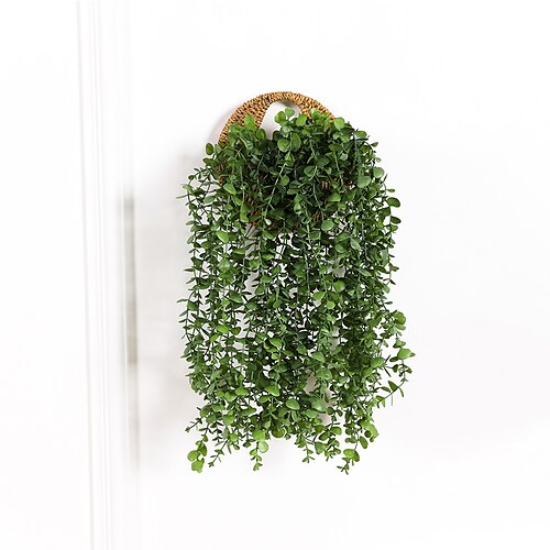 

3pcs 72cm/28(H) Eucalyptus Artificial Plants Plastic Simple Style Irregular Wall Flower Irregular