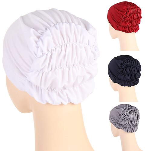 

Multi Colors Muslim Women Turban Hat Elastic Tie Back Hijab Underscarf Caps Soft Cotton Head Wrap Turban Bonnet Islamic Headscarf Hat