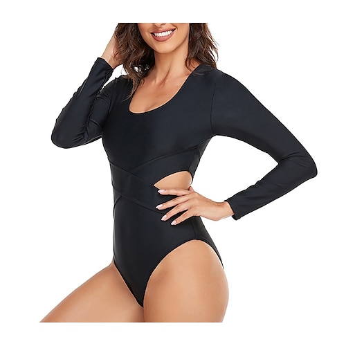 

Women's Swimwear Rash Guard Diving Normal Swimsuit Slim Floral Black Camisole Bodysuit Strap Bathing Suits New Vacation Fashion / Sexy
