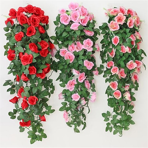 

95cm/37"" Modern Style Wall Decoration Rose Artificial Flower Plant Party Home Garden Balcony Wedding Decoration 1pcs/2pcs