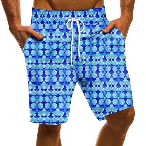 

Men's Swim Trunks Swim Shorts Quick Dry Board Shorts Bathing Suit with Pockets Drawstring Swimming Surfing Beach Water Sports Optical Illusion Spring Summer