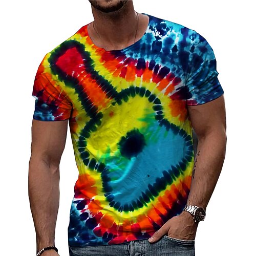 

Men's Unisex T shirt Tee 3D Print Graphic Prints Graffiti Crew Neck Street Daily Print Short Sleeve Tops Designer Casual Big and Tall Sports Blue / Summer